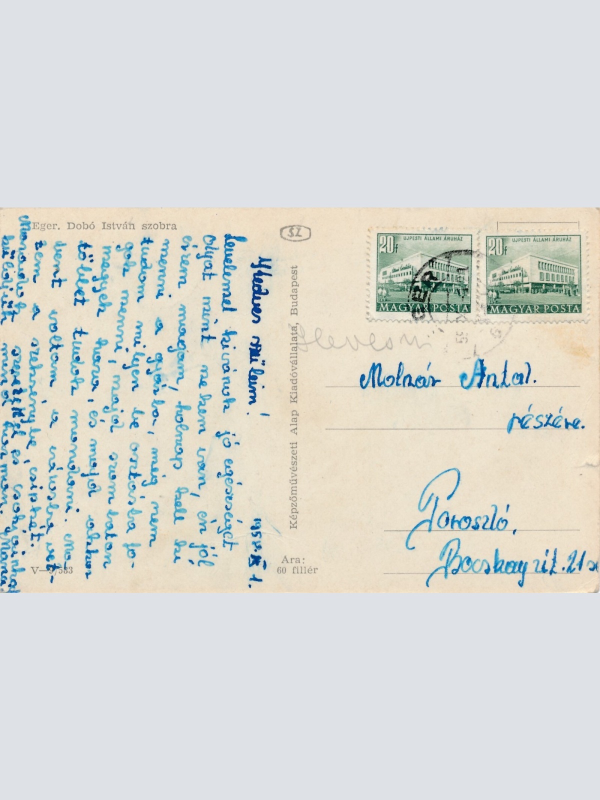 AK, Eger, Dobó István szobra, Ungarn (S558)