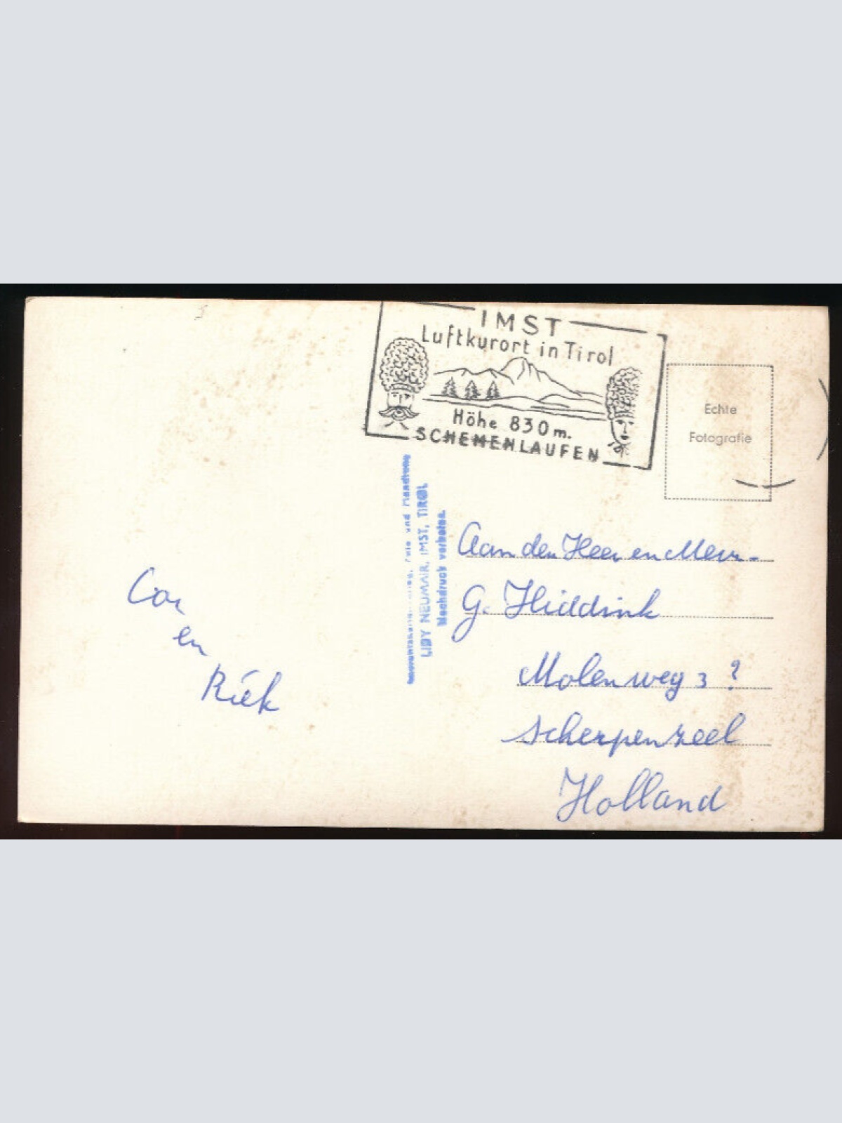 AK aus Imst Muttekopfhütte Tirol (4909)