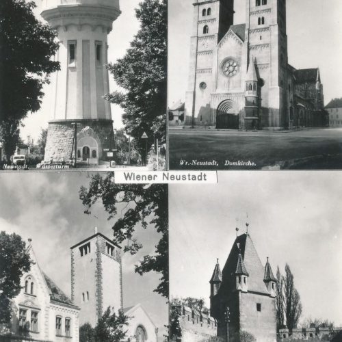 AK, Wiener Neustadt, Domkirche, Wasserturm, Niederösterreich (S631)