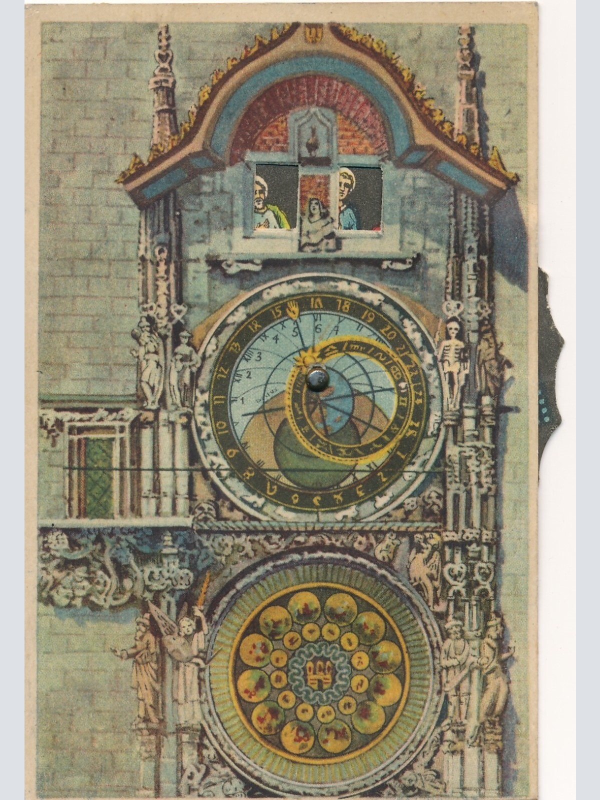 AK, Praha, Staromestsky orloj, Tschechien, Mechanische Karte (S602)