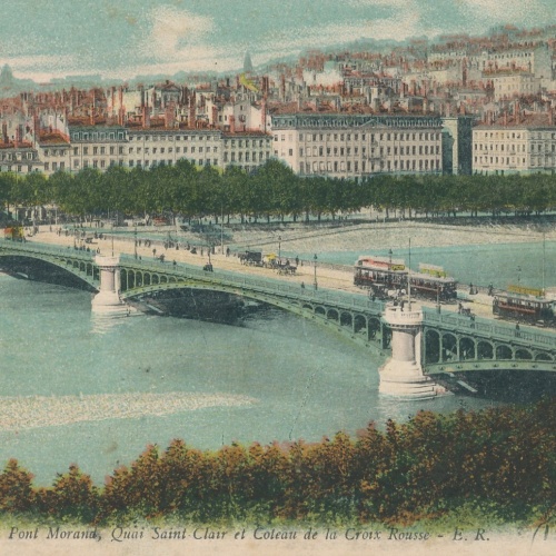 AK, Lyon, Pont Morand, Quai Saint Clair et Coleau de la Croix Rousse (S782)