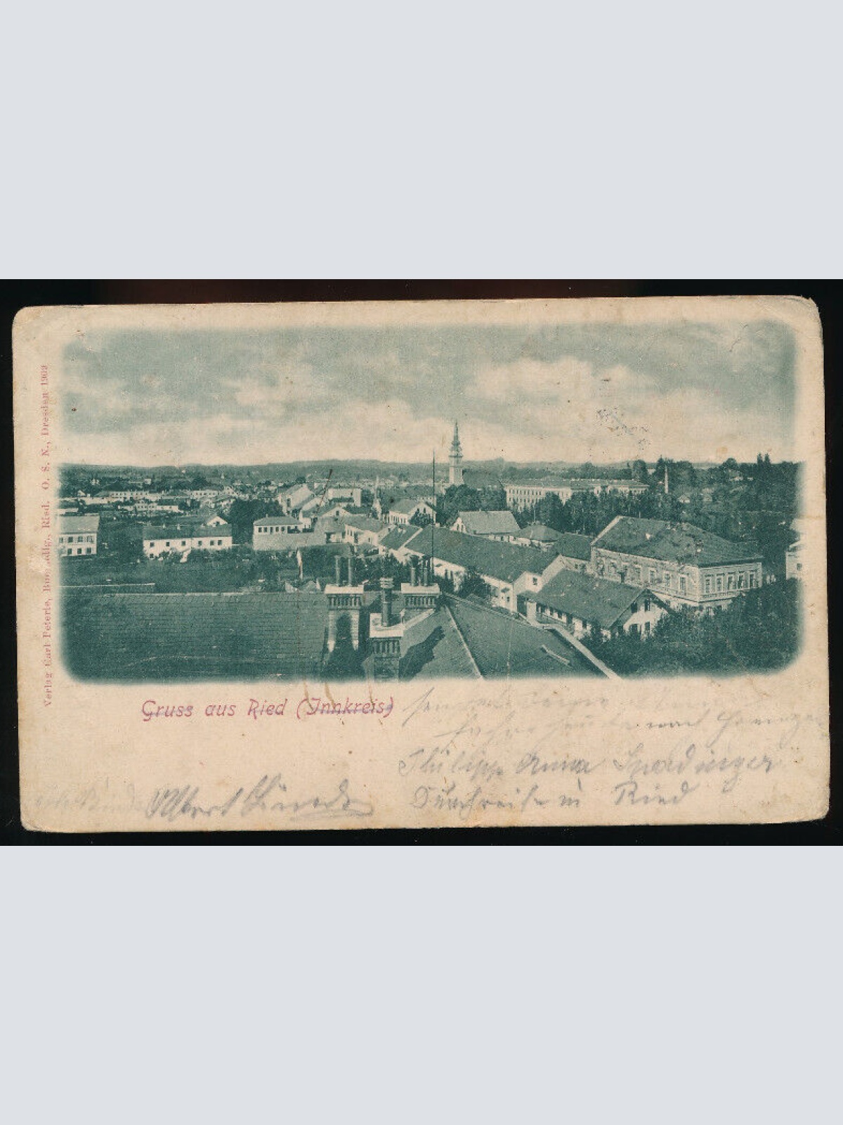 AK gruss aus Ried Oberösterreich (4803)