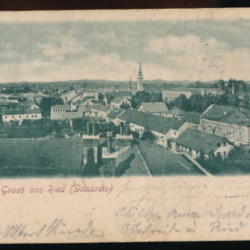 AK gruss aus Ried Oberösterreich (4803)