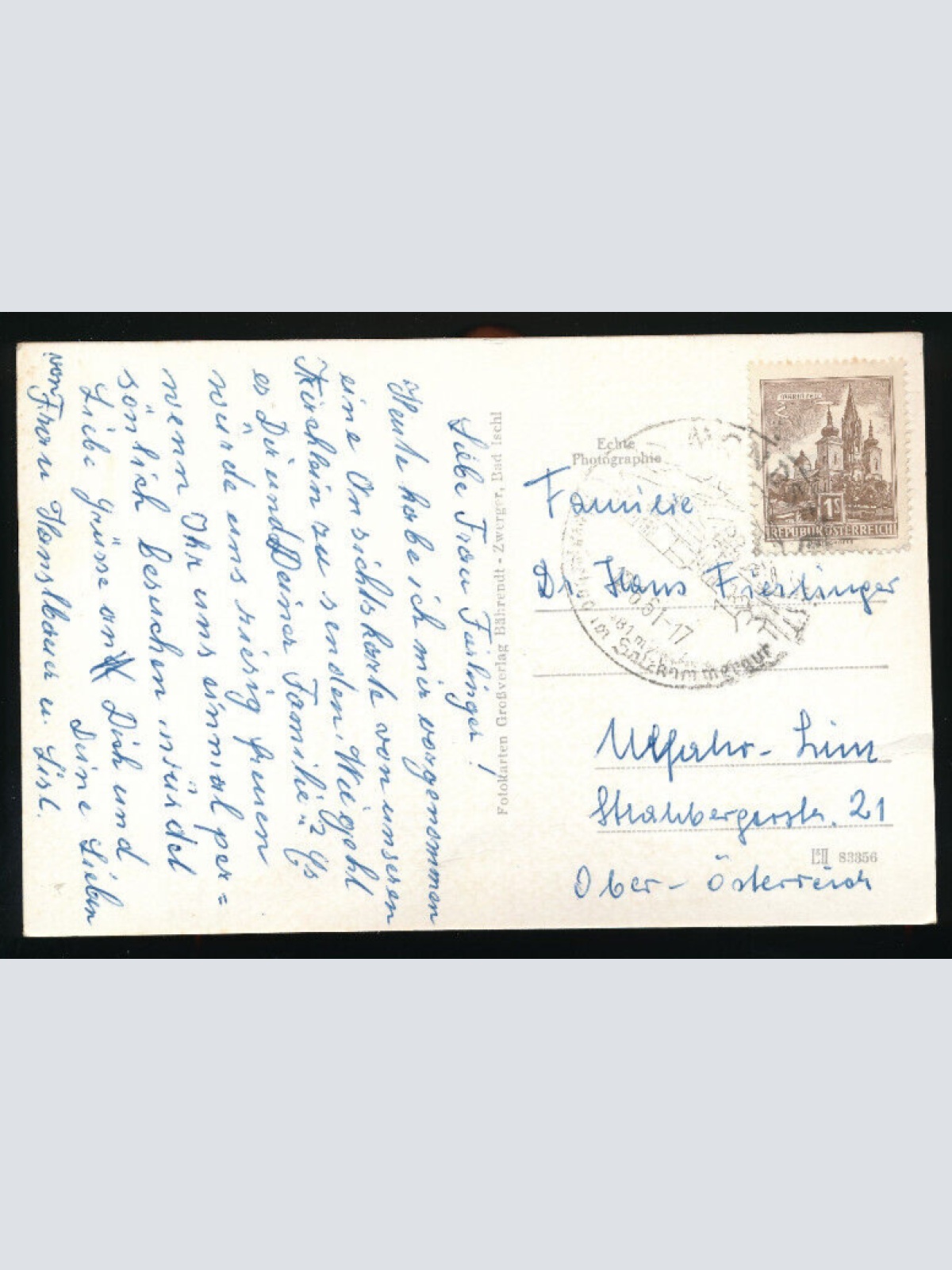 AK aus St. Lorenz mit Schafberg Oberösterreich (4808)