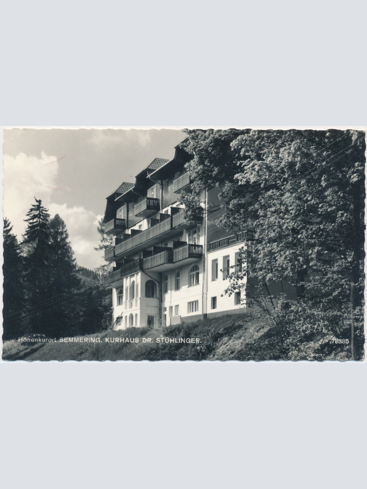 AK, Höhenkurort Semmering, Kurhaus Dr. Stühlinger, Niederösterreich (S814)