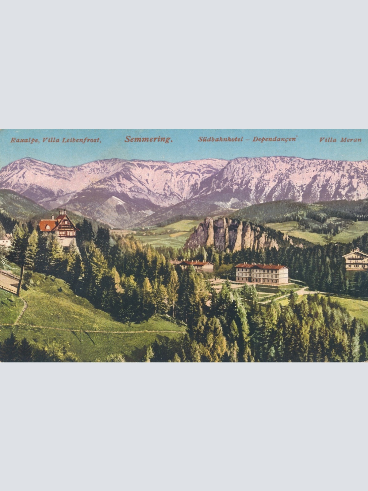 AK, Semmering, Südbahnhotel, Villa Leibenfrost, Niederösterreich (S816)