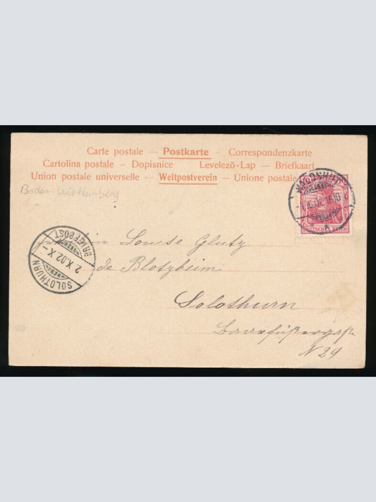 AK aus Waldshut mit Bahnhof Baden Württemberg (4511)