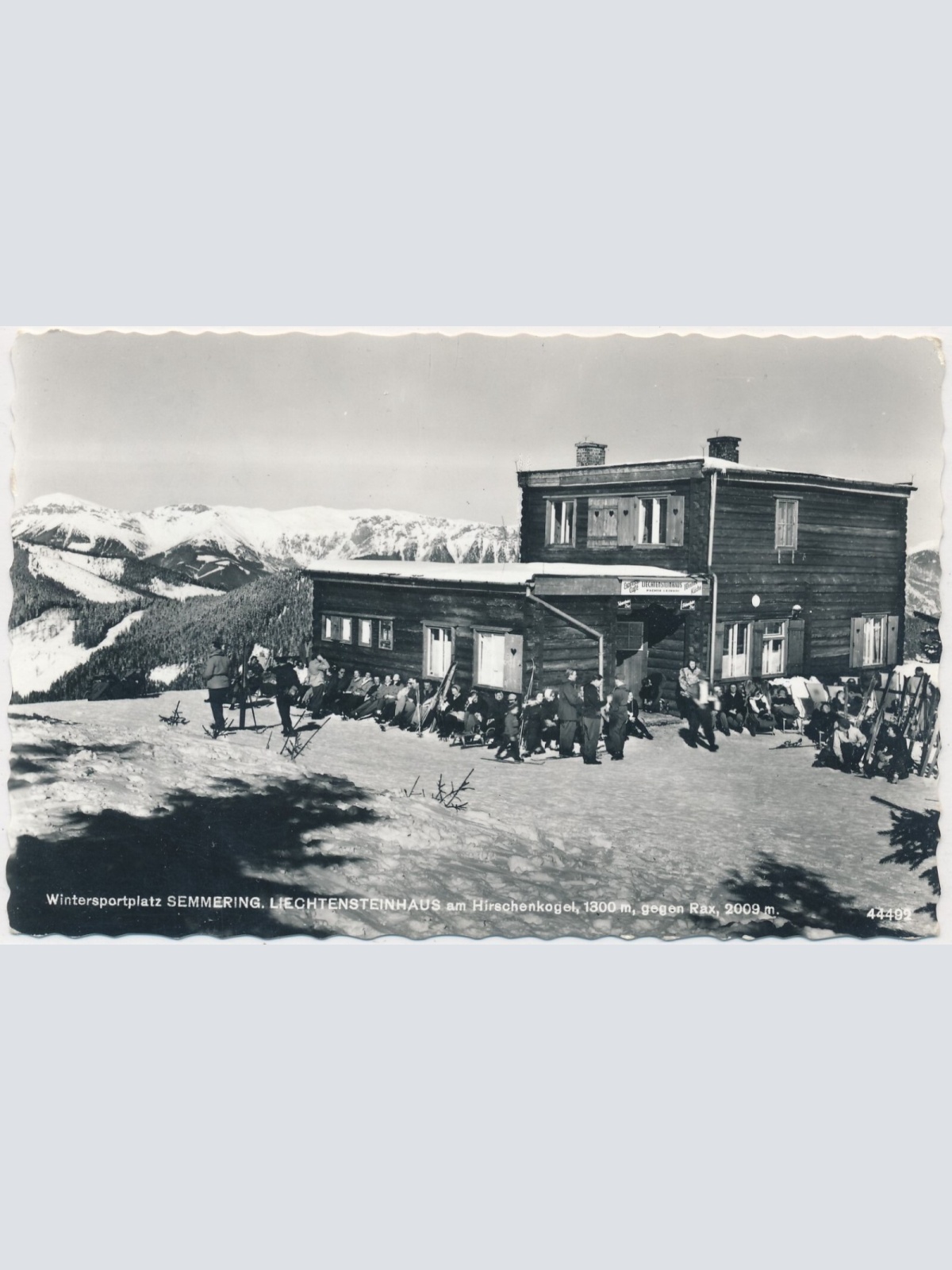 AK, Wintersportplatz Semmering, Liechtensteinhaus, Niederösterreich (S810)