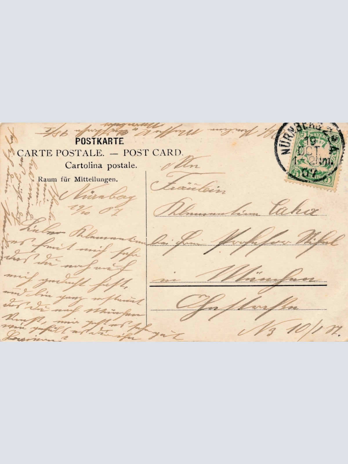 AK, Panorama vom Hallertor, Nürnberg, Bayern (S755)