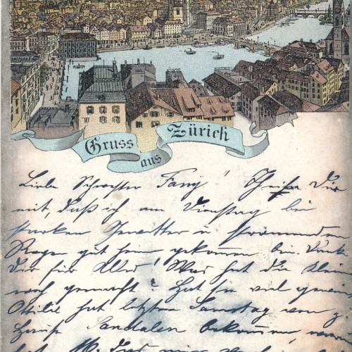 AK, Gruß aus Zürich, Schweiz, Litho-Karte (S500)