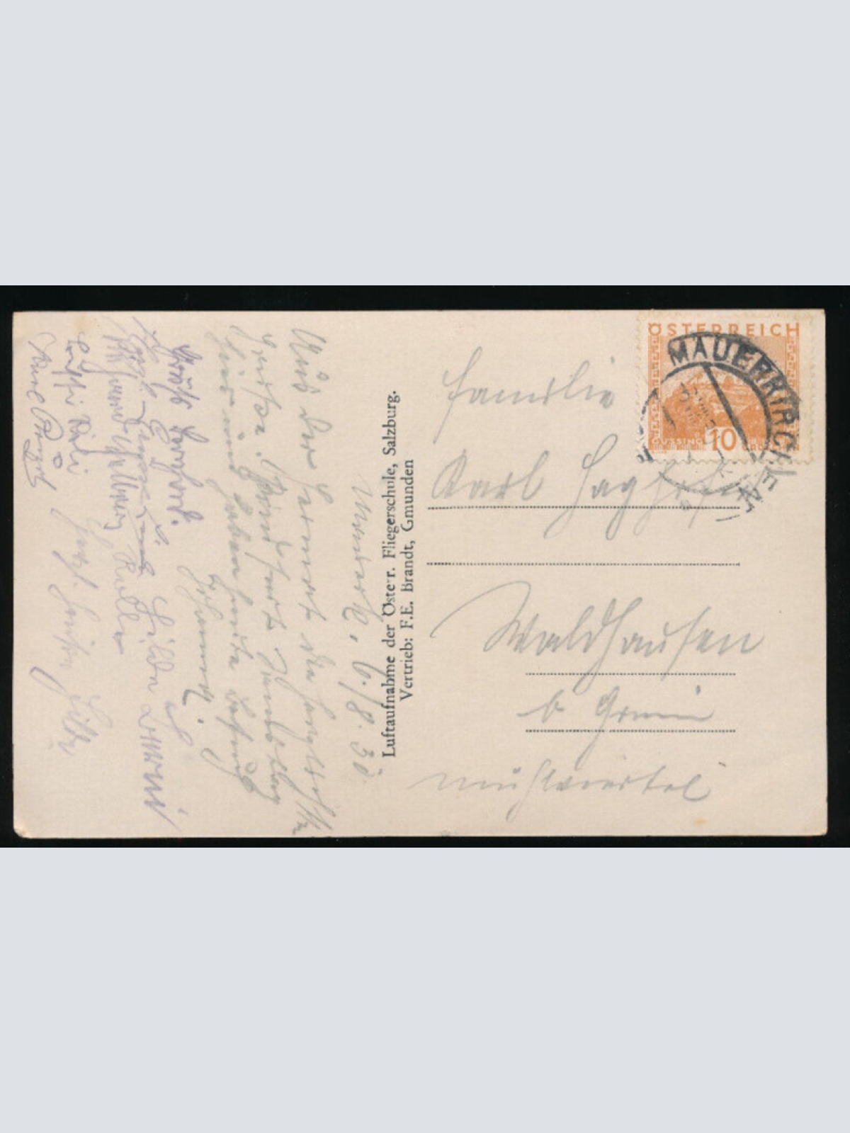 AK aus Mauerkirchen Fliegeraufnahme Oberösterreich (4992)