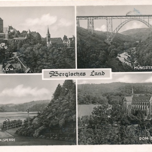 AK, Bergisches Land, Schloss Burg A.D.W, Müngstener Brücke, NRW (S524)