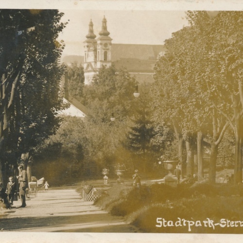 AK, Stadtpark - Sternberg, Šternberk, Tschechien (S873)