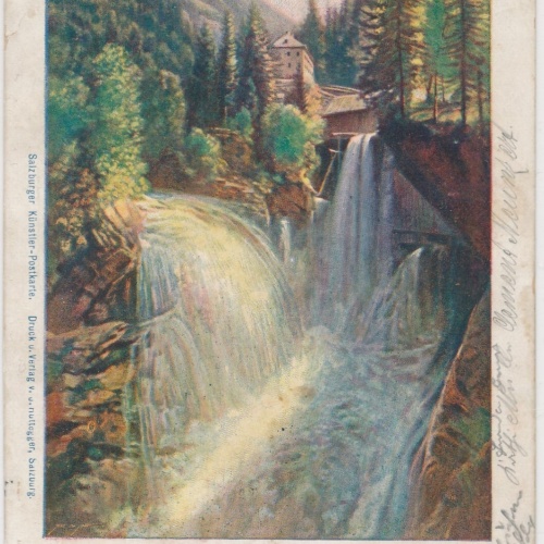 AK, Wasserfall in Badgastein im Salzburgischen (Hinterholzer) (S856)
