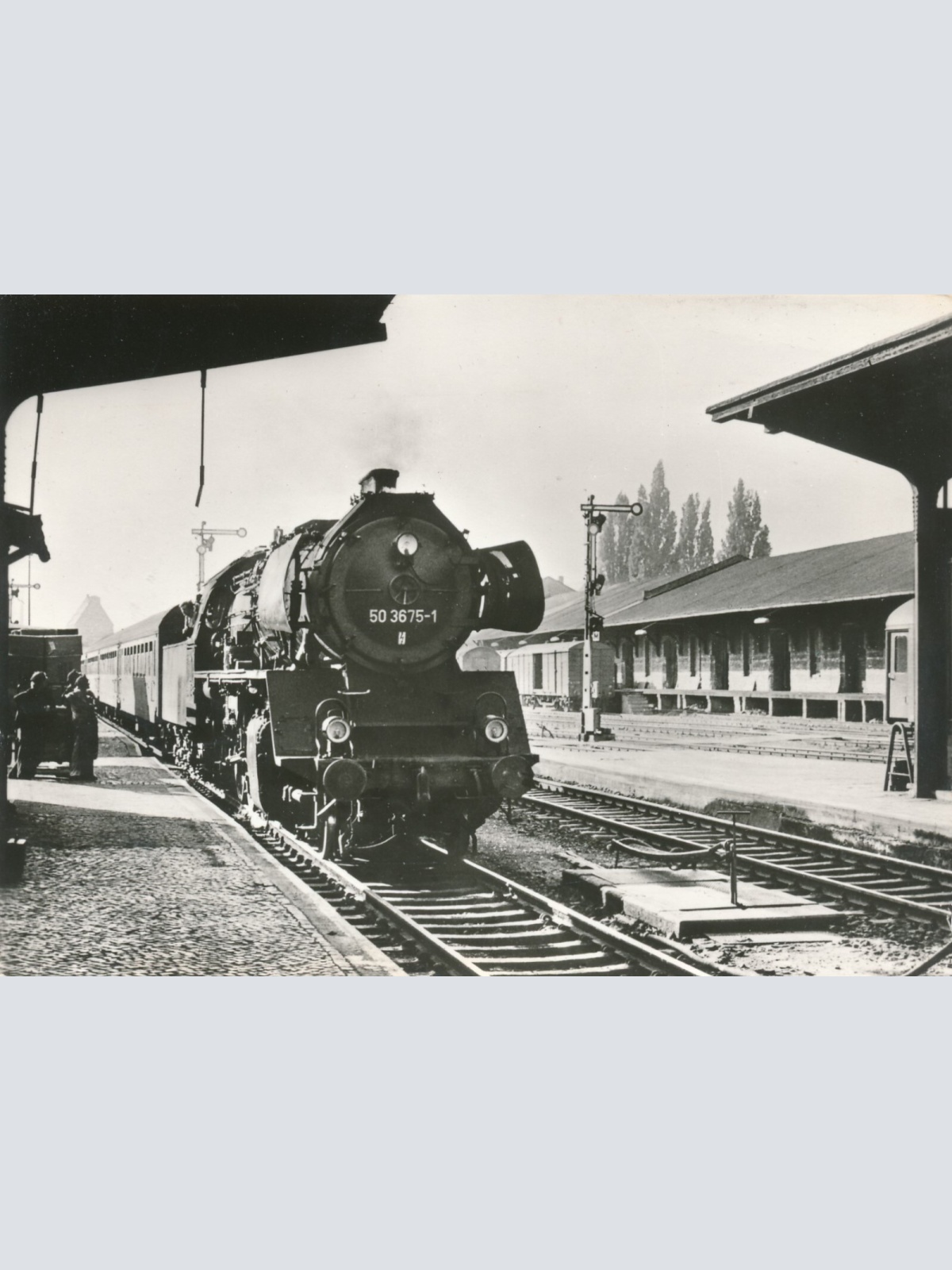 AK, Dampflokomotiven im Einsatz Baureihe 50.35-37, P9536 Einfahrt (S861)