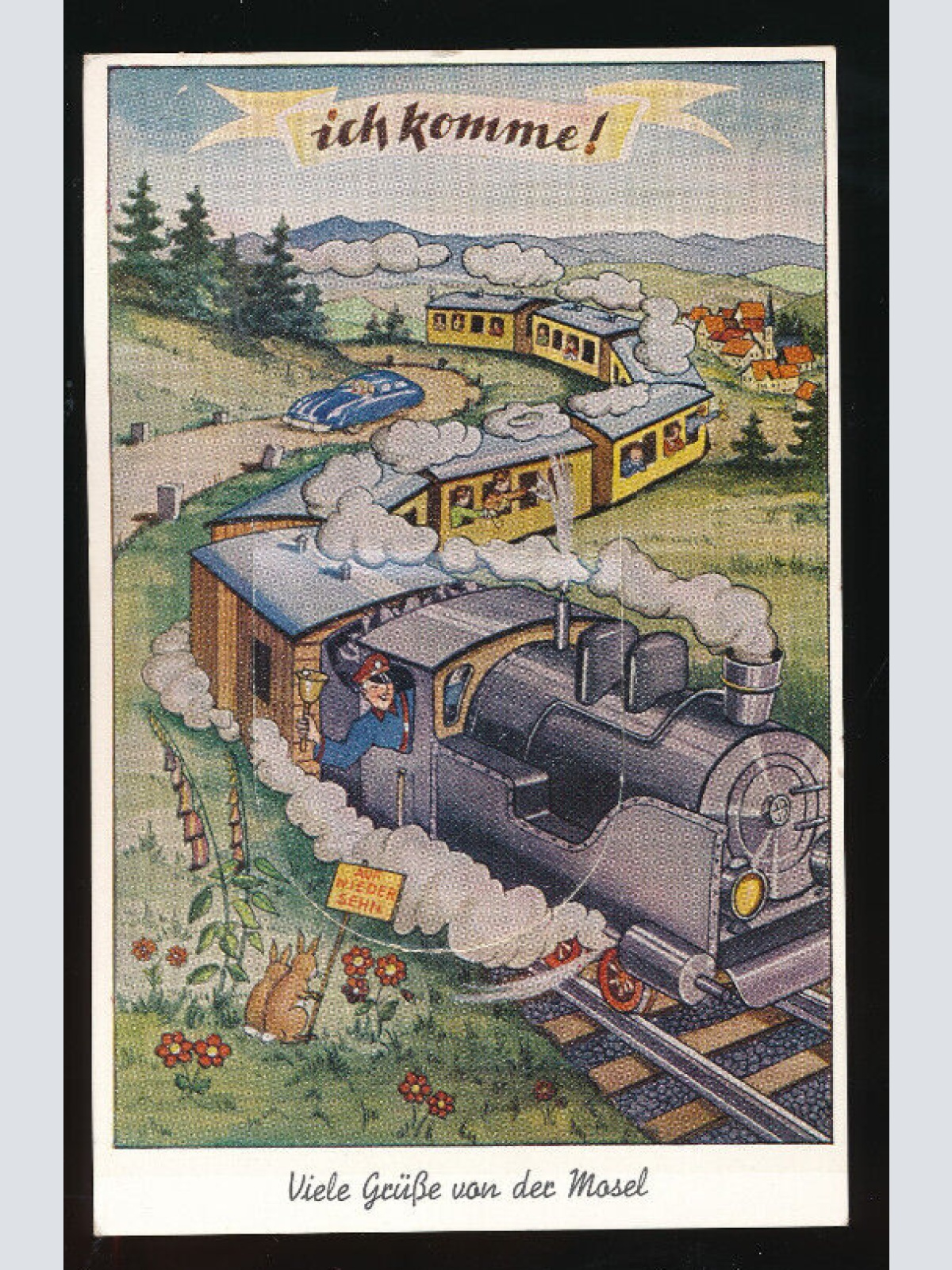 Leporello - Karte viele grüsse von der Mosel mit Koblenz Rheinland - Pfalz(5104)