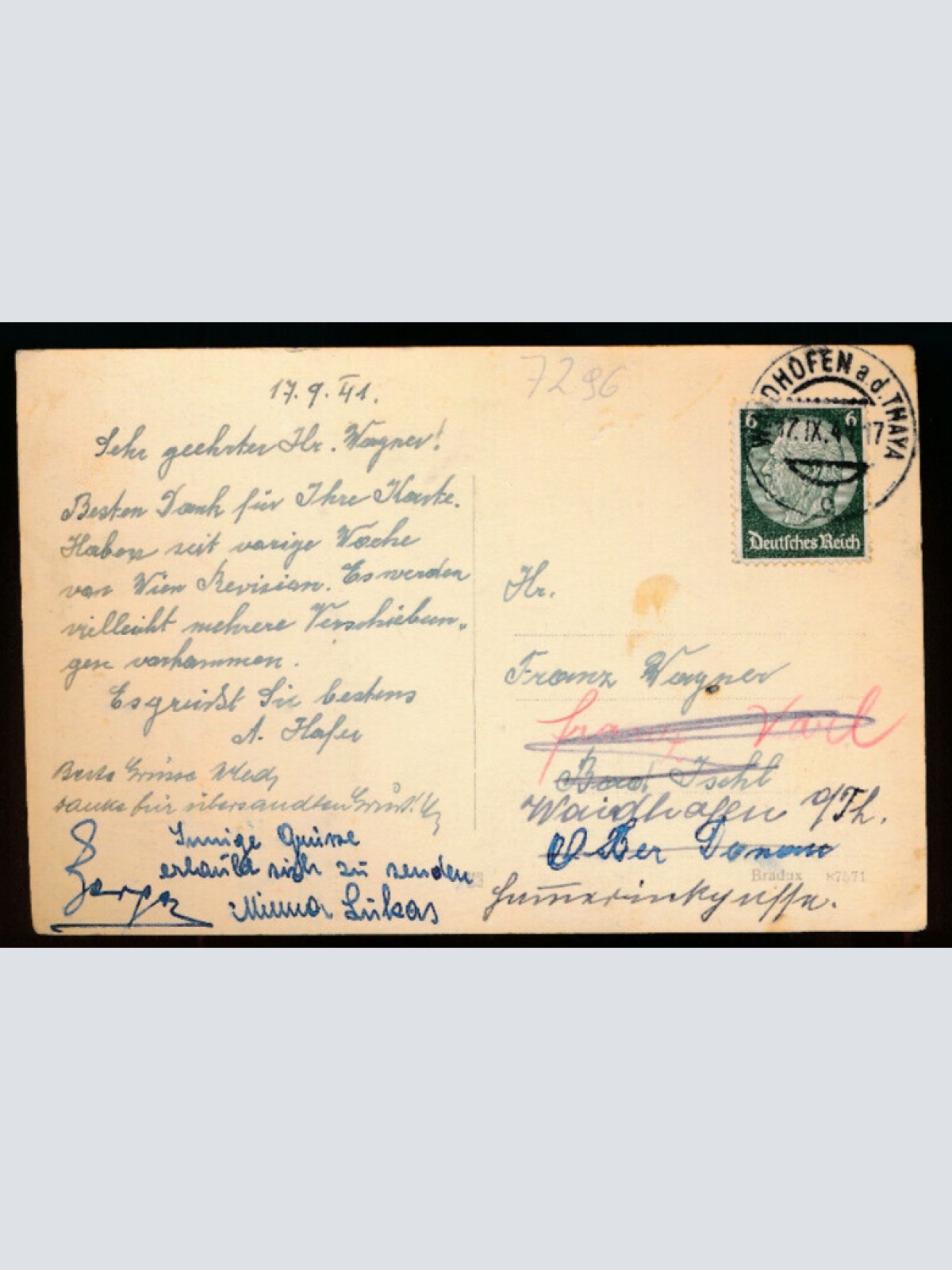 AK aus Waidhofen an der Thaya Niederösterreich (5071)