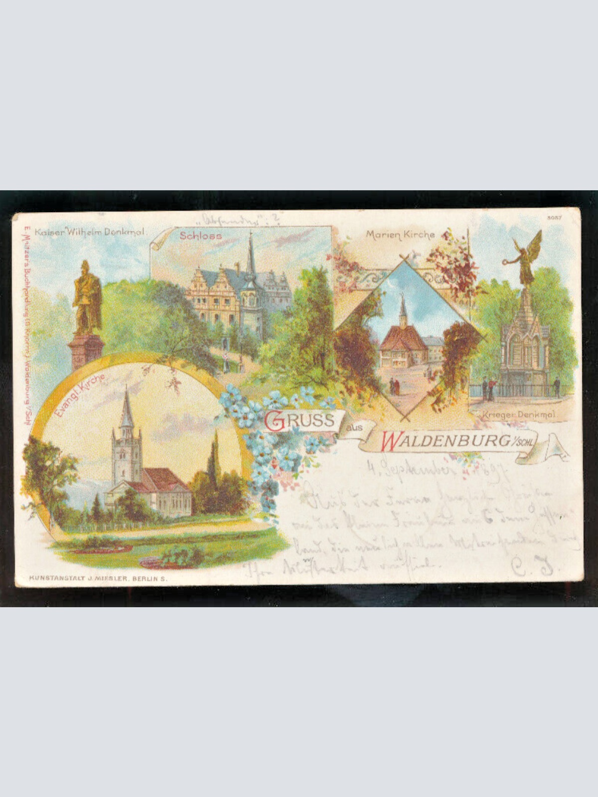 Litho - Karte gruss aus Waldenburg Baden - Württemberg (5069)