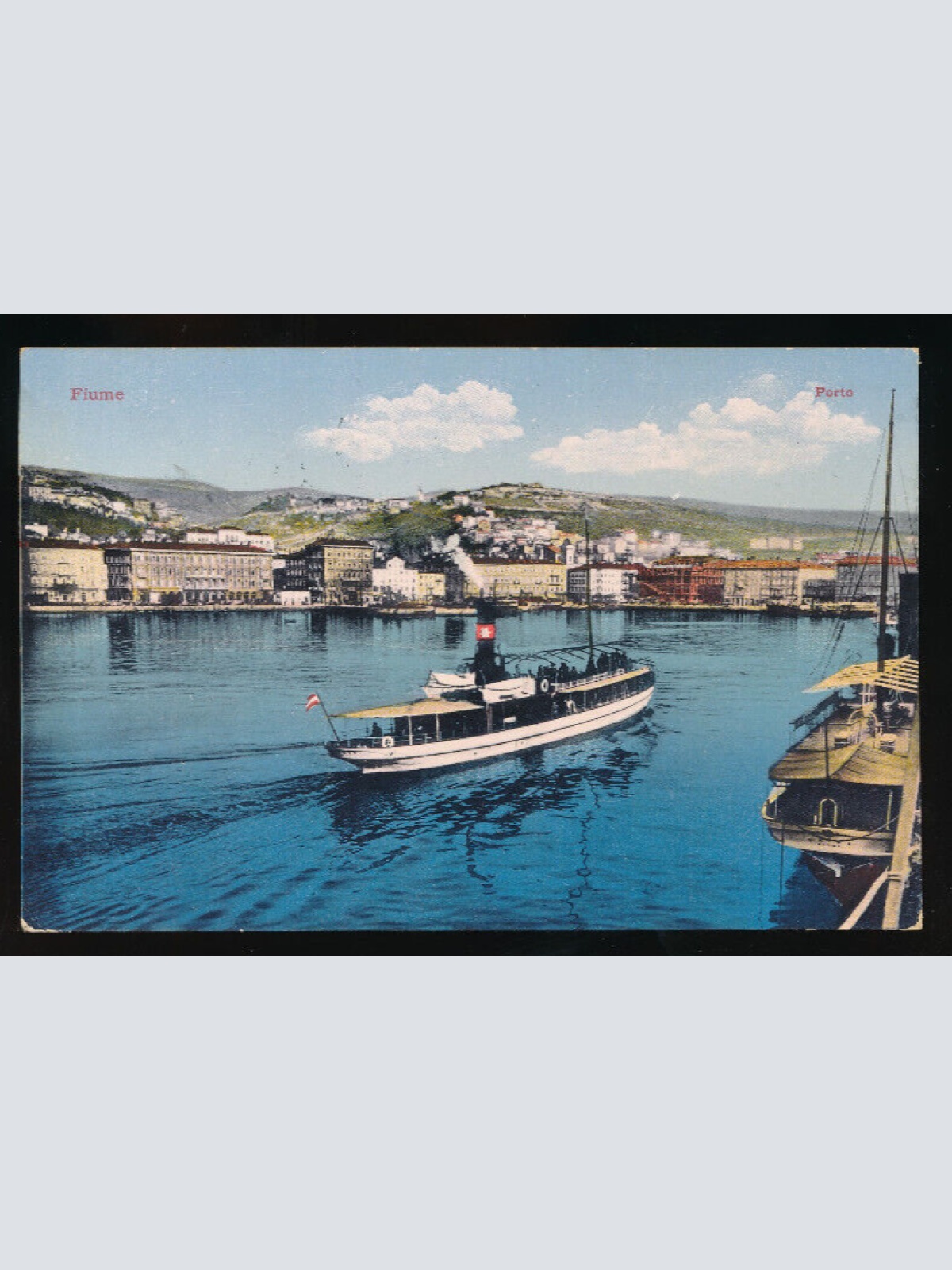 AK aus Fiume Italien mit Dampfschiff (5056)