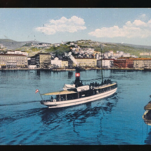 AK aus Fiume Italien mit Dampfschiff (5056)