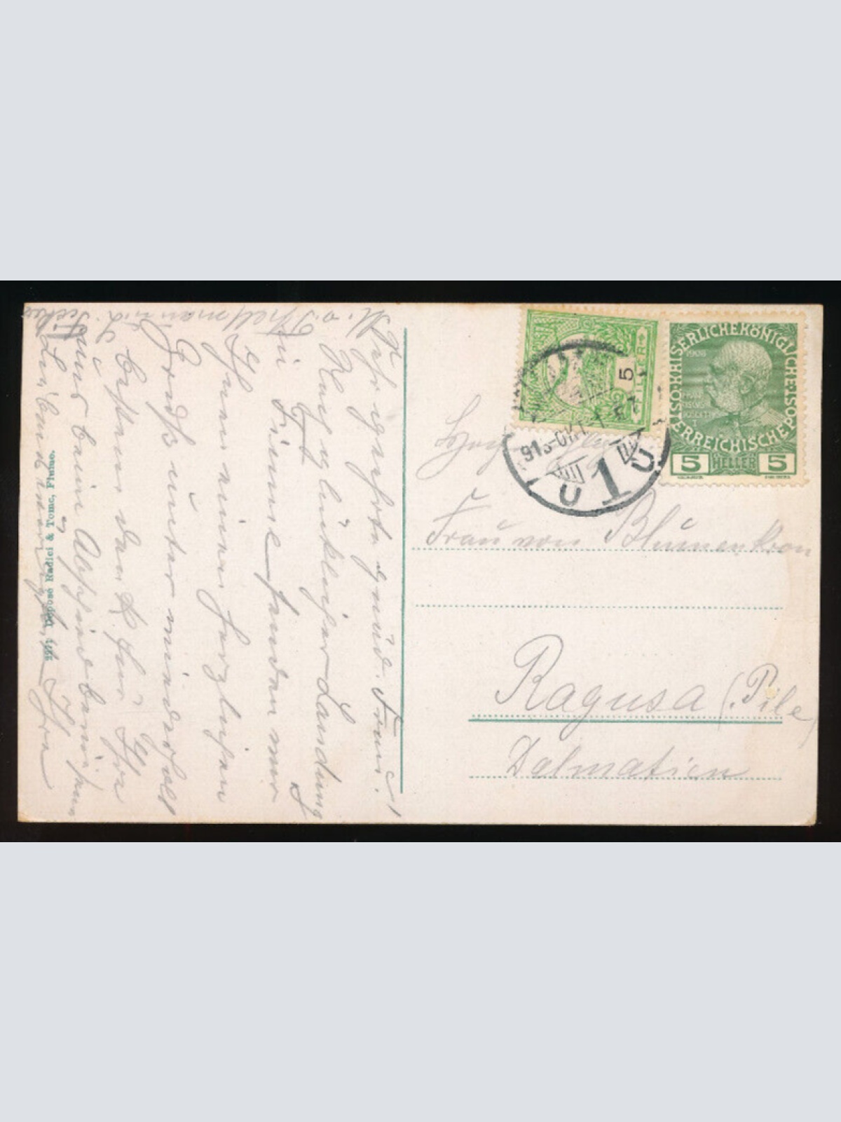 AK aus Fiume Italien mit Dampfschiff (5056)