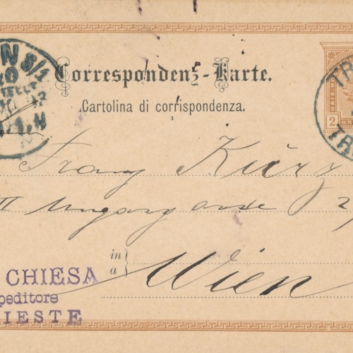 2 Kreuzer Ganzsachen - Karte aus Trieste (16352)