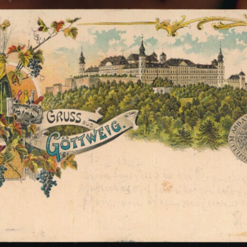 Litho - Karte gruss aus Göttweig (4887)