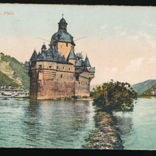 AK aus Caub m . Pfalz Rheinland - Pfalz (5204)