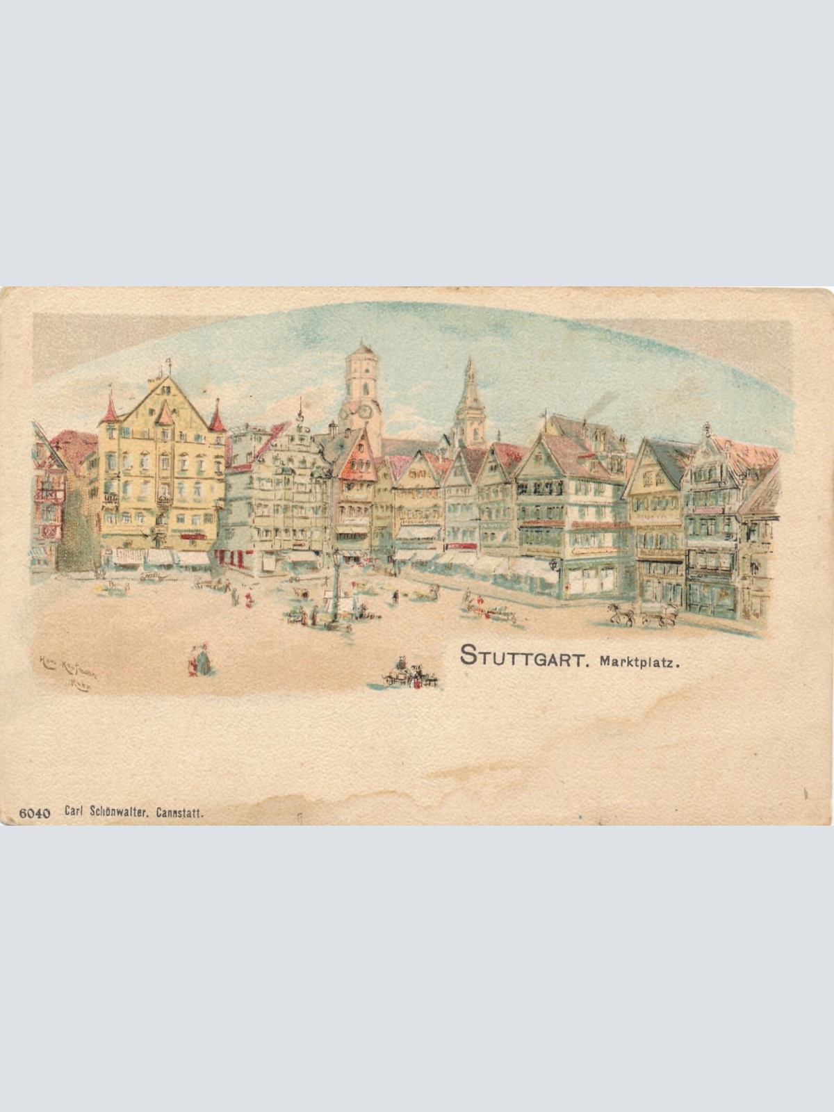 AK, Stuttgart, Marktplatz, Baden-Württemberg (S713)