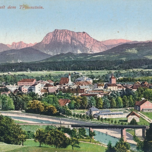 AK, Vöcklabruck mit dem Traunstein, Oberösterreich (S731)