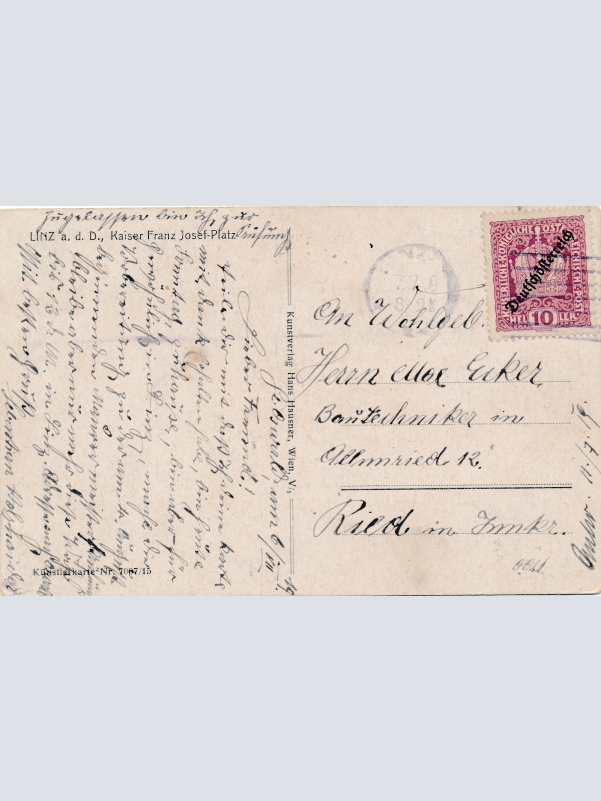 AK, Linz an der Donau, Kaiser Franz Josef-Platz, Oberösterreich (S736)