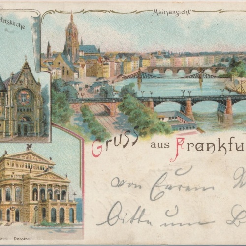 AK, Gruß aus Frankfurt am Main, Hessen (S716)