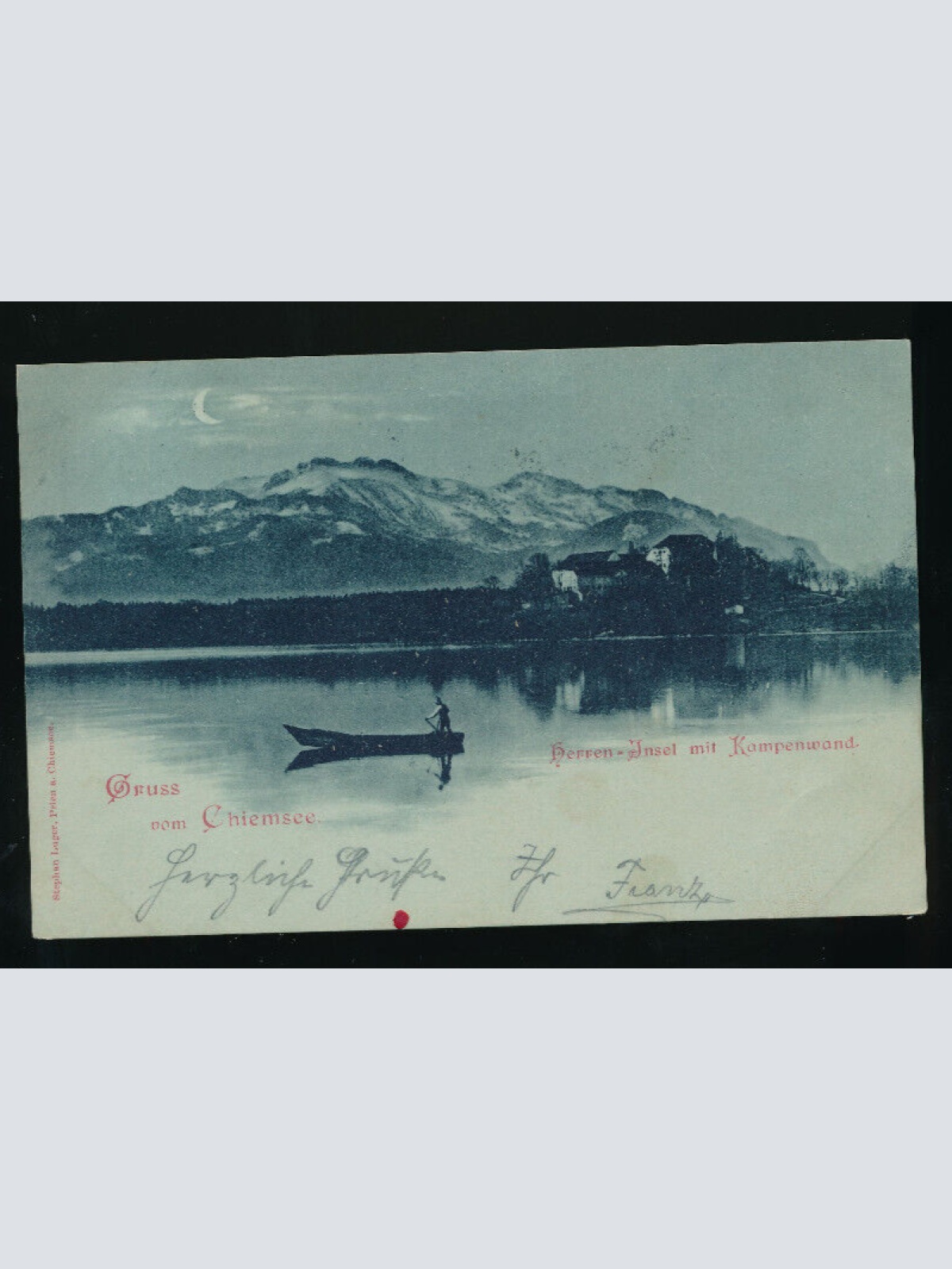 Mondschein - Karte vom Chiemsee Bayern (5218)