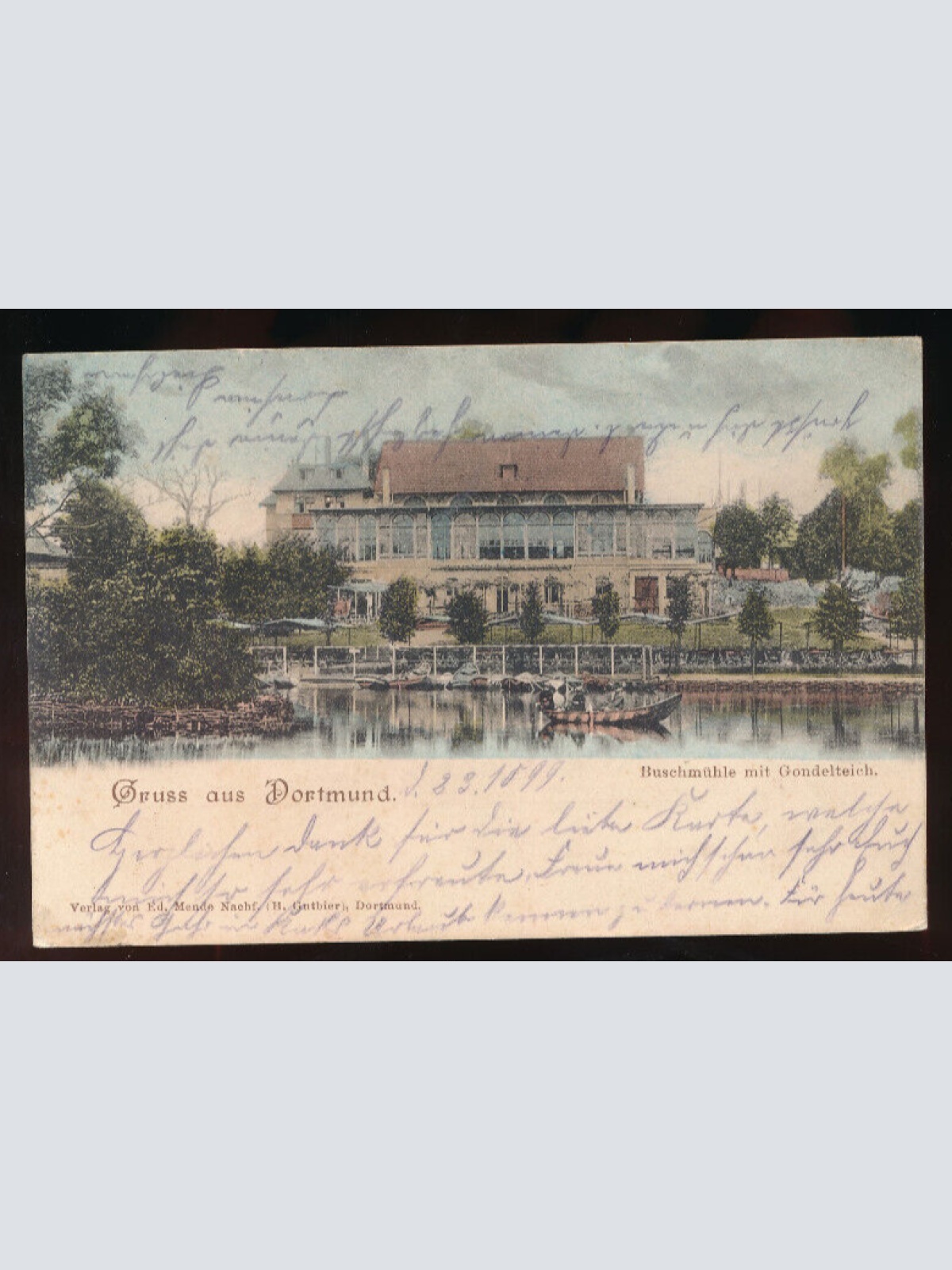 AK gruss aus Dortmund mit Buschmühle Nordrhein - Westfalen (5220)