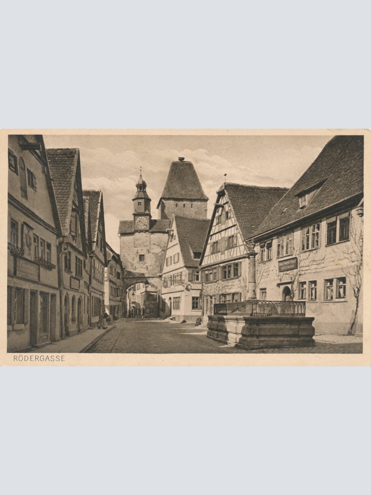 AK, Rothenburg ob der Tauber, Rödergasse, Bayern (S996)
