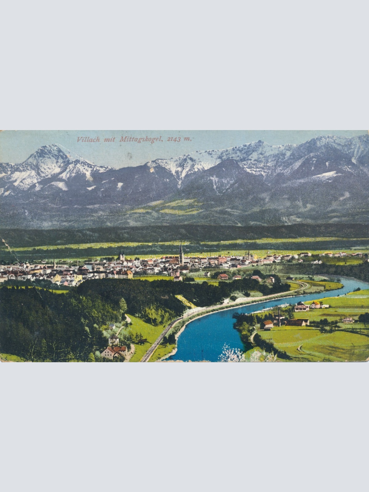 AK, Villach mit Mittagskogel, Kärnten (S700)