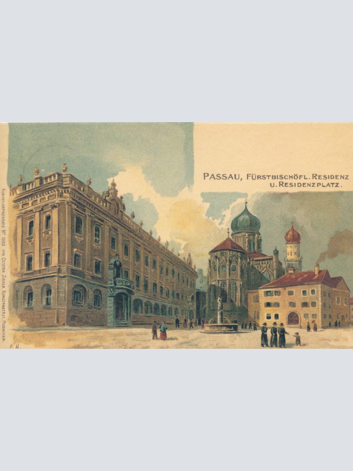 AK, Passau, Fürstbischöfl. Residenz u. Residenzplatz, Bayern (S701)
