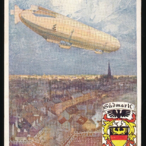 Kunst - Karte von einem Luftschiff - Zeppelin (4616)