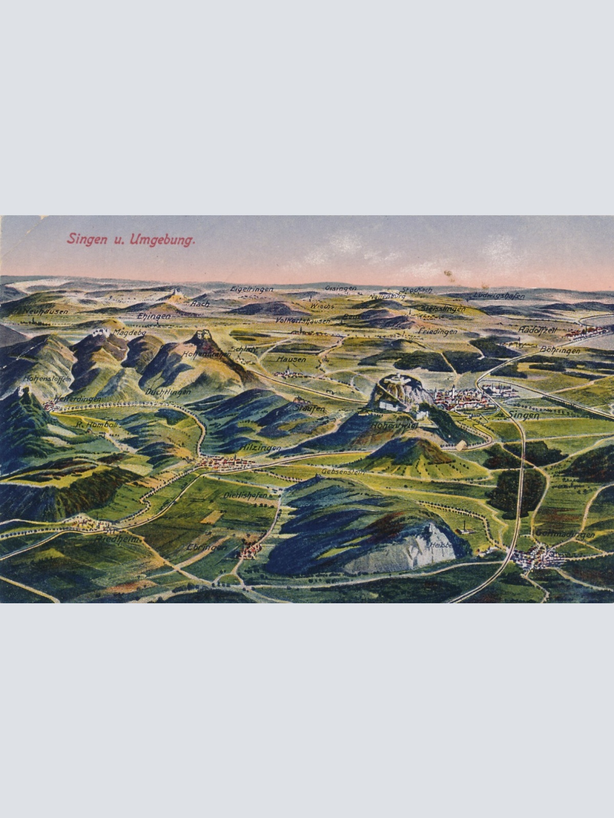 AK, Singen und Umgebung, Baden-Württemberg (S955)