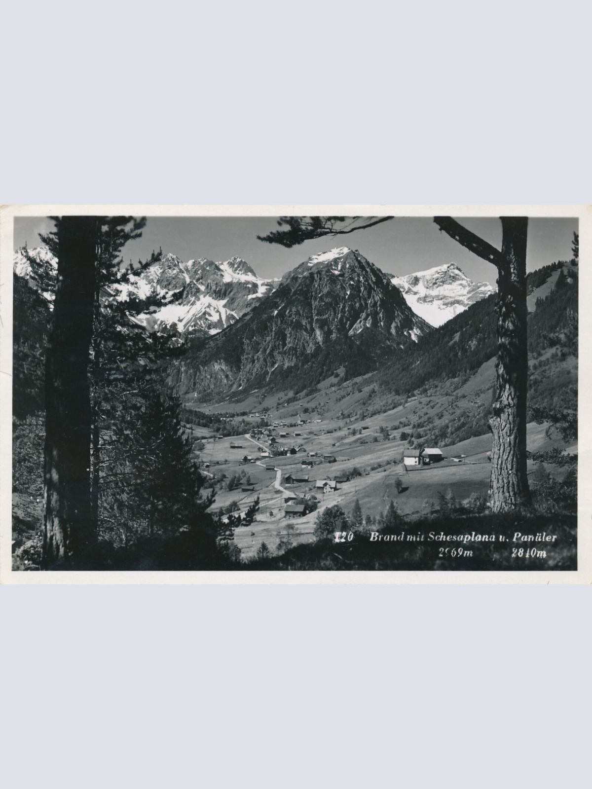 AK, Brand mit Schesaplana u. Panüler, Vorarlberg (S1163)