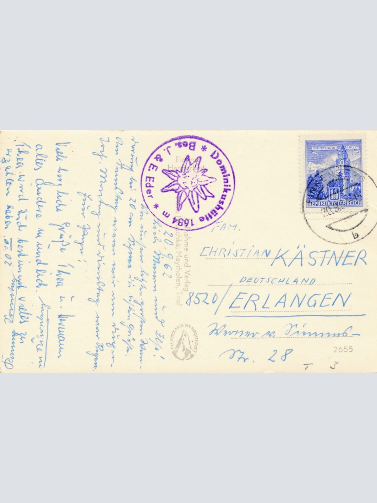 AK, Dominikushütte, Zillertal, Tirol (S1167)