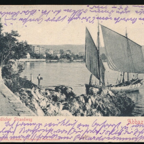 AK aus Abbazia Südlicher Strandweg Kroatien (5145)