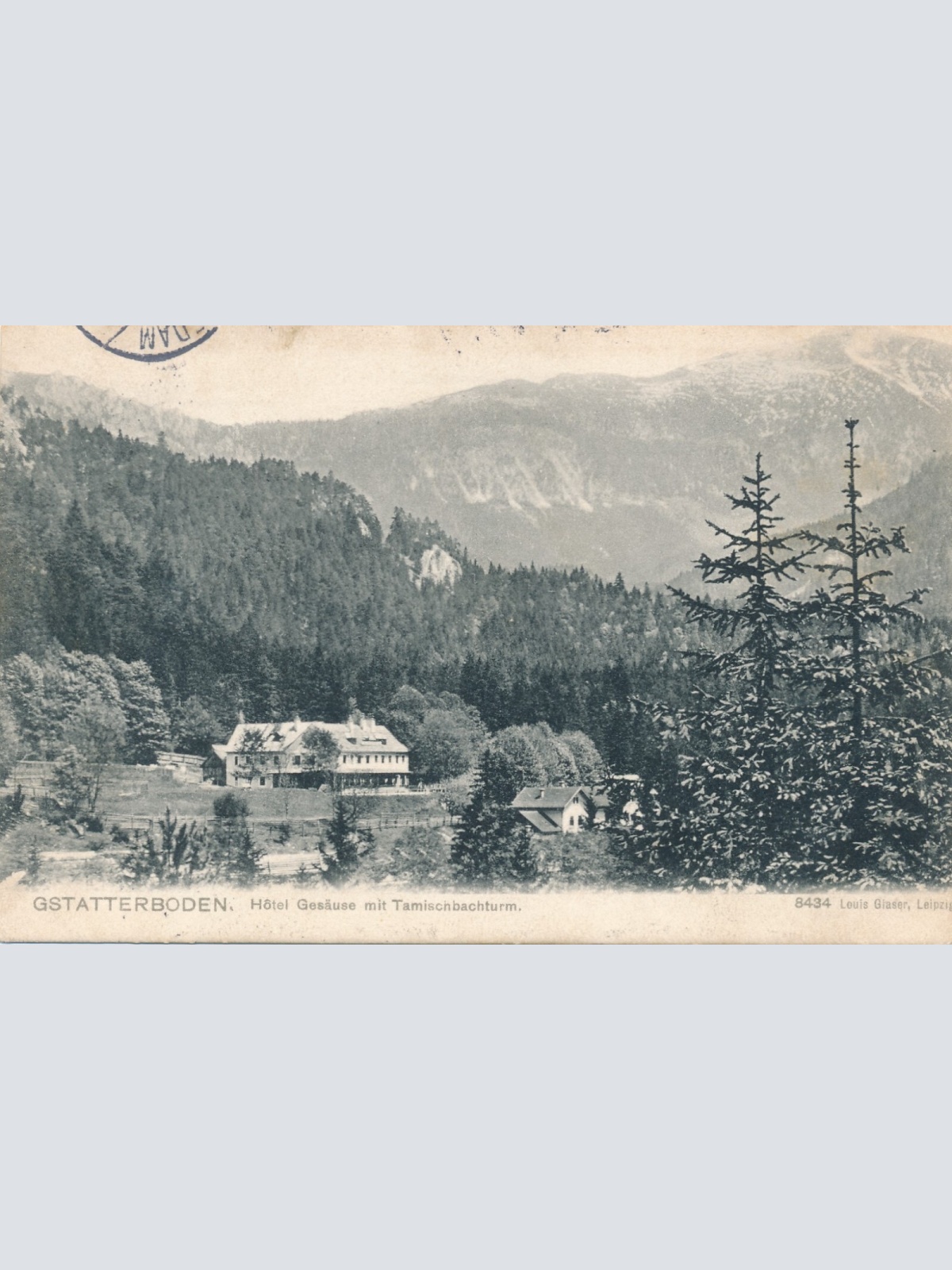 AK, Gstatterboden, Hotel Gesäuse mit Tamischbachturm (S928)