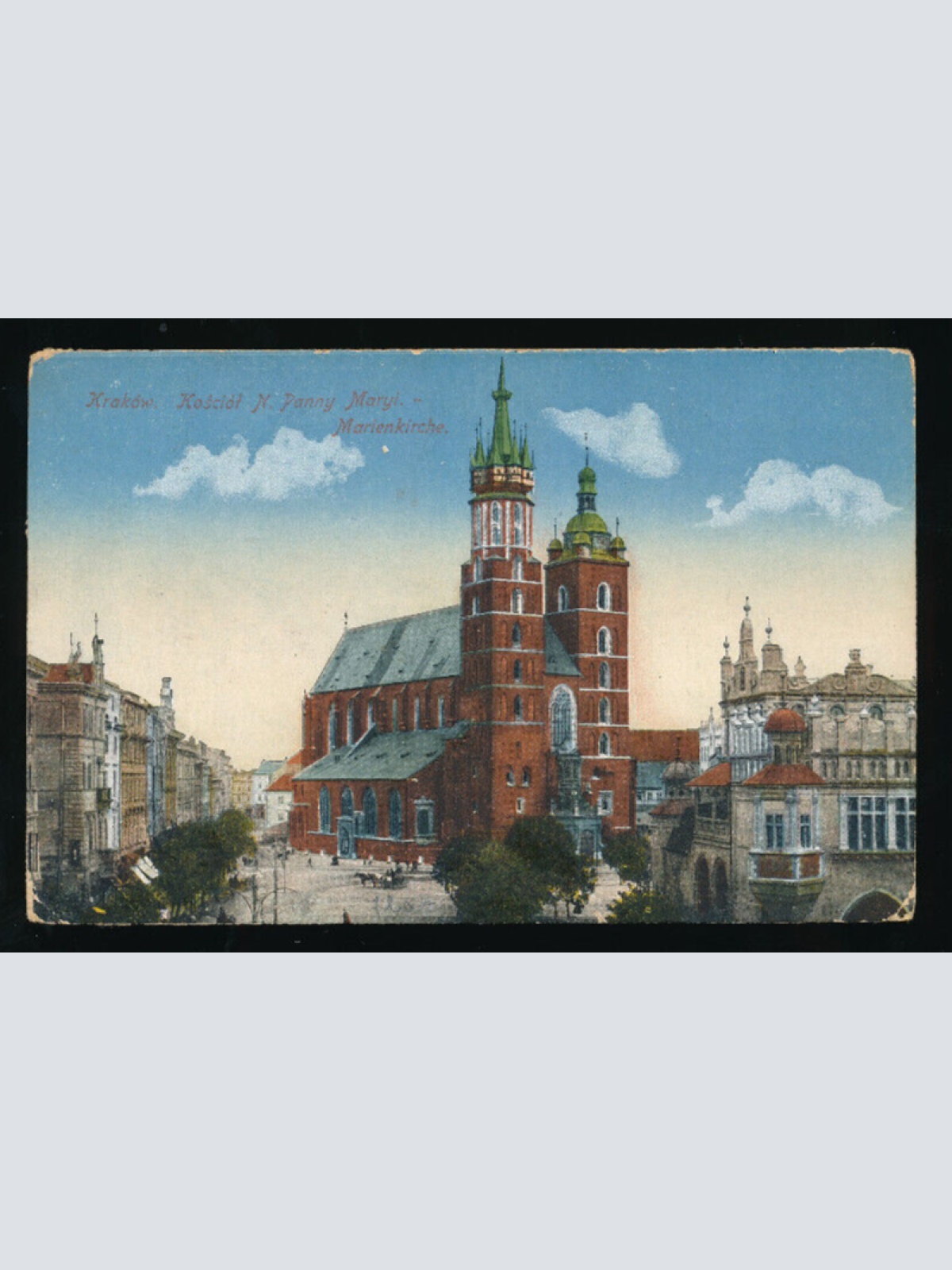 AK aus Krakau mit Marienkirche Polen (5422)
