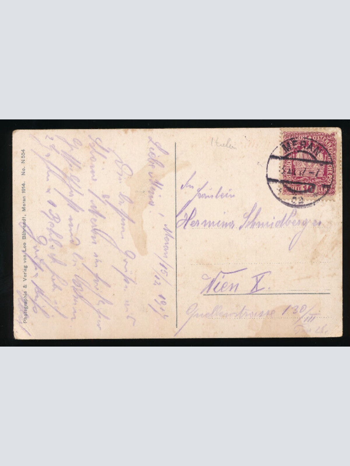 AK aus Meran partie bei Schönna Italien (5423)