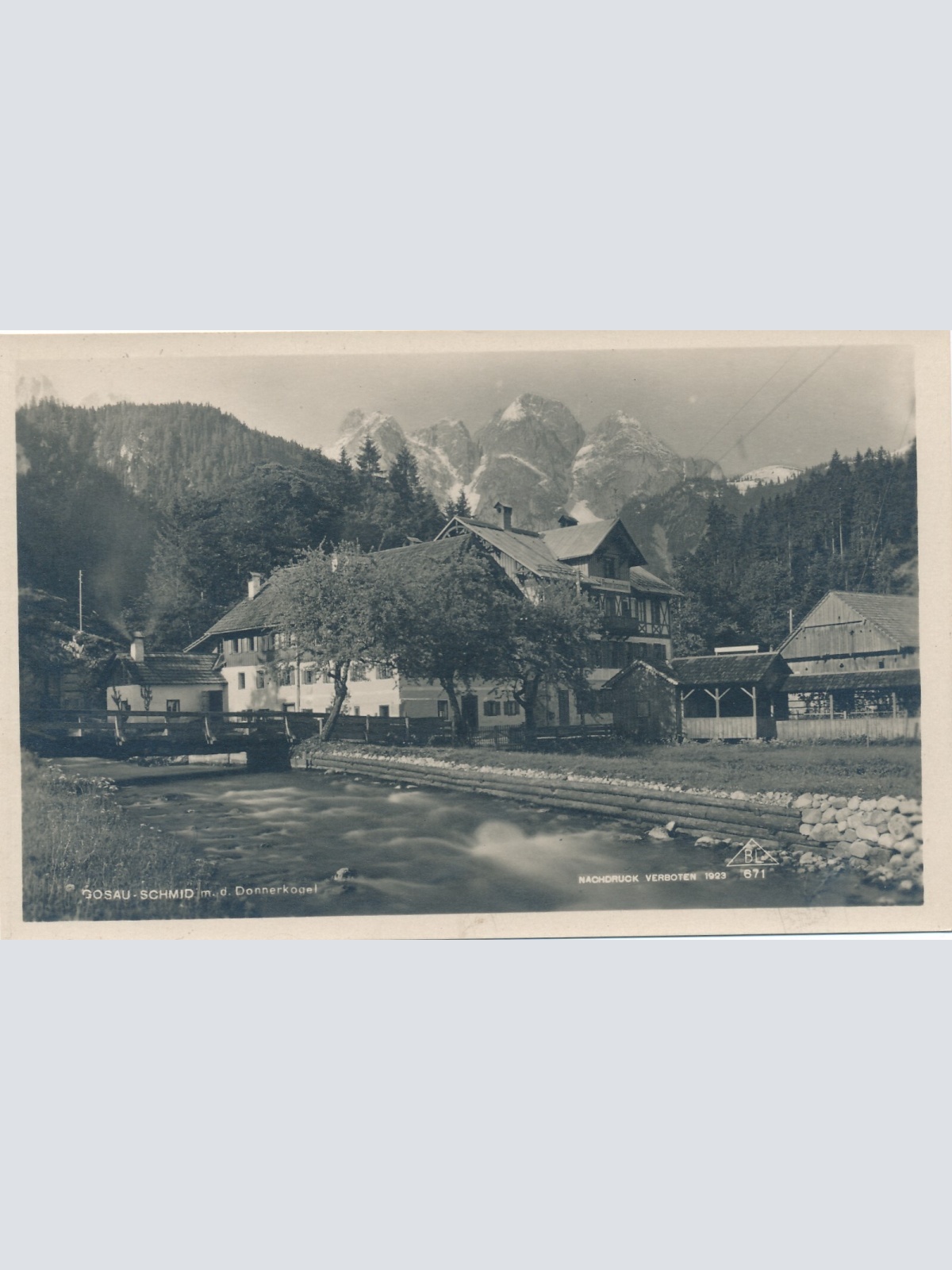 AK, Gosau-Schmid mit dem Donnerkogel, Oberösterreich (S1133)