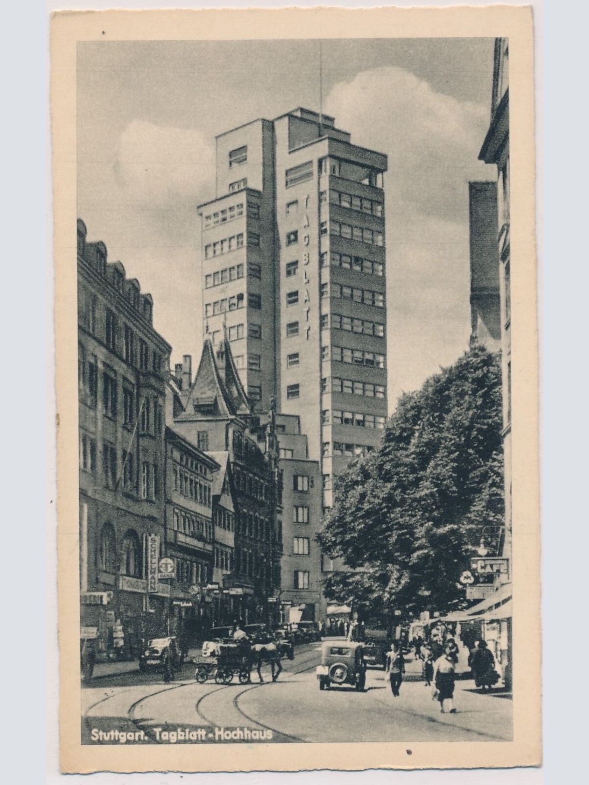 AK, Stuttgart, Tagblatt-Hochhaus, Baden-Württemberg (S1239)