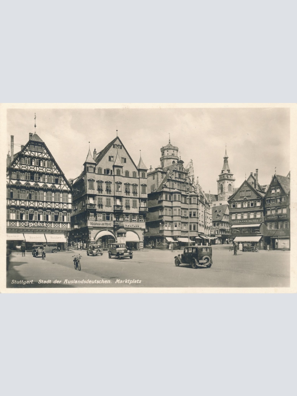 AK, Stuttgart, Stadt der Auslandsdeutschen, Markplatz, Baden-Württemberg (S1240)