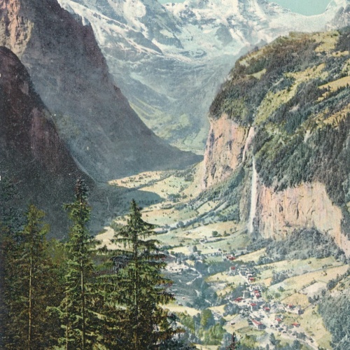 AK, Das Lauterbrunnental, Mittaghorn, Breithorn, Schweiz (S1174)