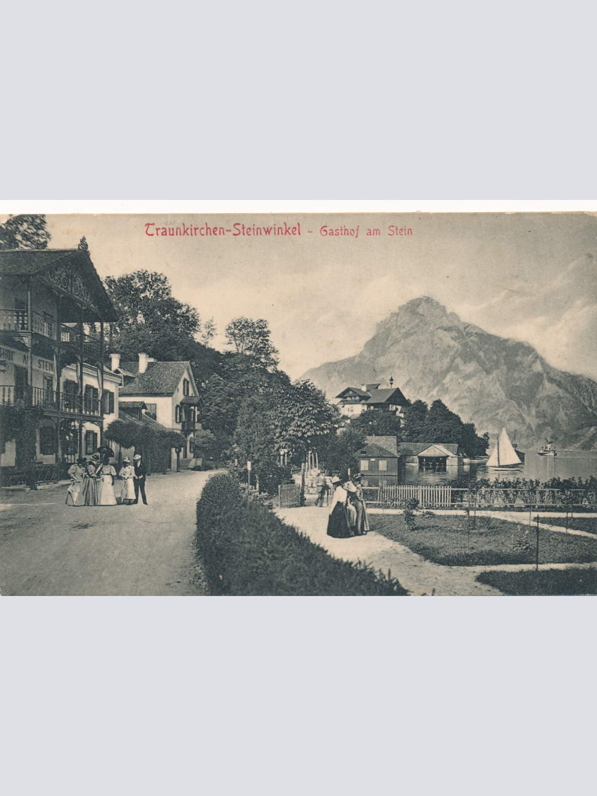 AK aus Traunkirchen Steinwinkel Gasthof am Stein Oberösterreich Ansichts (16240)